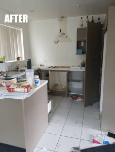 A photo of a Christchurch rental property after tenant causes a lot of damage